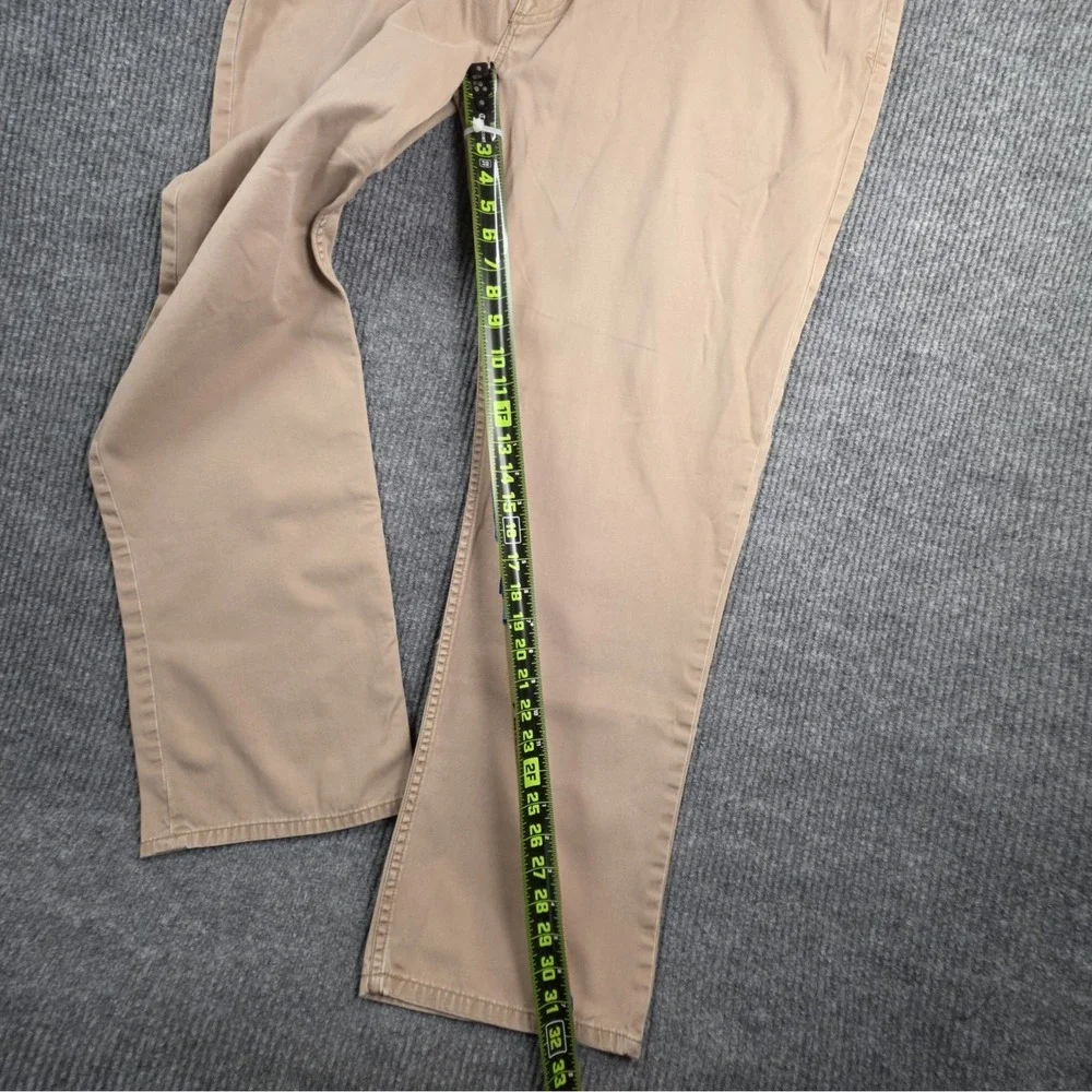 Polo Ralph Lauren Straight 650 Pants Mens 42x32 Khaki Tan Cotton Denim Style Y2K